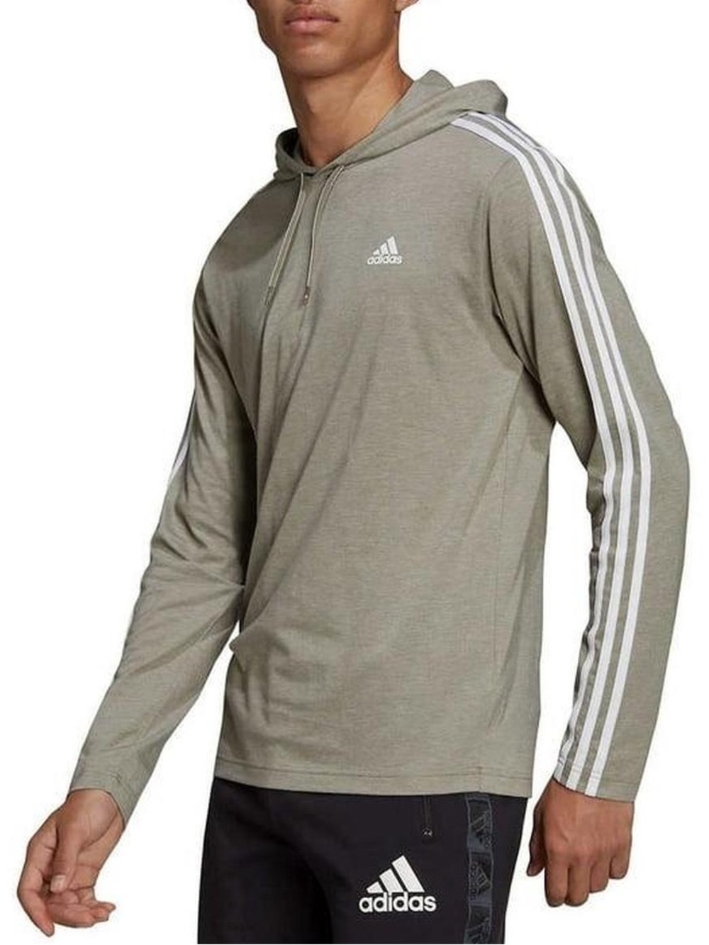 Adidas Primegreen Aeroready Lightweight Pullover Hoodie Tshirt in Heather Olive